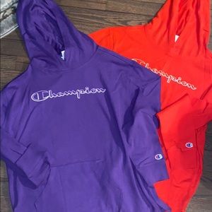 2 Champion hoodies